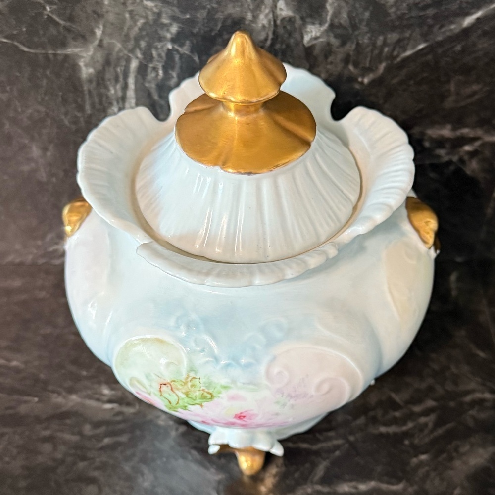 G. Hass 1964 Vintage Floral Jar w/Lid - Picture 3 of 14
